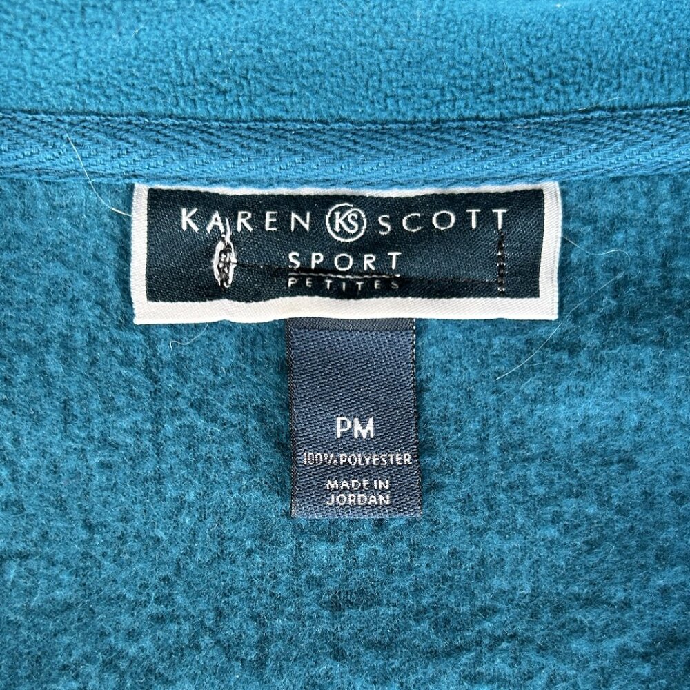 Karen Scott Sport Petites Fleece Jacket PM - Picture 6 of 6